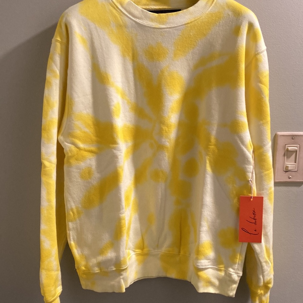 LA DETRESSE The Tower Electric  Lemonade Pullover Yellow NWT XS